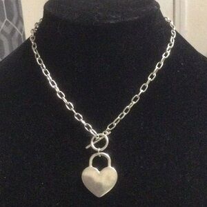 Silver Heart Pendant Necklace